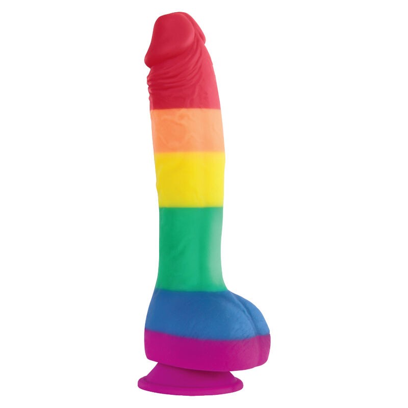 ORGULHO - BANDEIRA LGBT DILDO 19 CM - D-231760 - Dona Pimenta