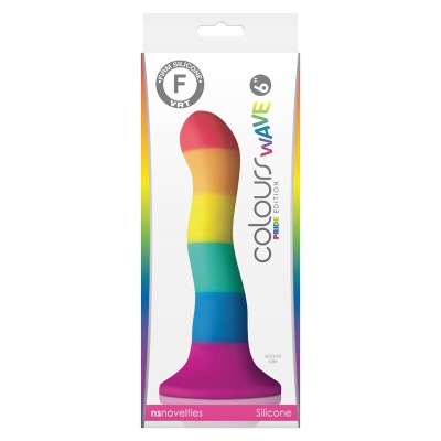 ORGULHO - BANDEIRA LGBT ONDA DILDO 17 CM - D-231762 - Dona Pimenta