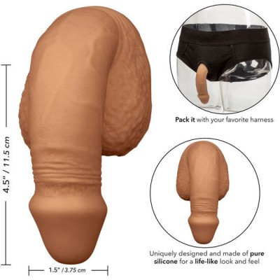 CALEX SILICONE PACKING PENIS 12.75CM CARAMEL - D-223927 - Dona Pimenta