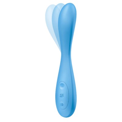 SATISFYER G-SPOT FLEX 4+ MULTI VIBRATOR APP - BLUE - D-232136 - Dona Pimenta