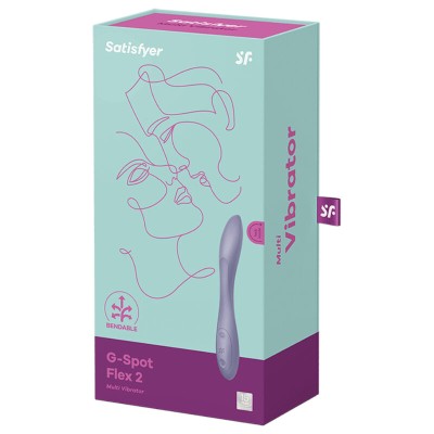 SATISFYER G-SPOT FLEX 2 MULTI VIBRADOR - ROXO - D-232137 - Dona Pimenta