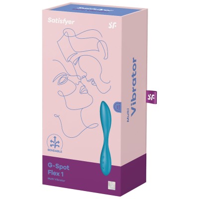 SATISFYER G-SPOT FLEX 1 MULTI VIBRADOR - AZUL - D-232138 - Dona Pimenta