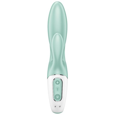 SATISFYER AIR PUMP BUNNY 5+ INFLATABLE RABBIT VIBRATOR APP - GREEN - D-232168 - Dona Pimenta