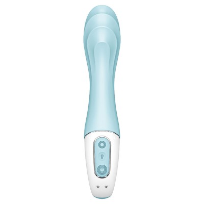 SATISFYER AIR PUMP VIBRATOR 5+ INFLATABLE G-SPOT VIBRATOR APP - BLUE - D-232170 - Dona Pimenta