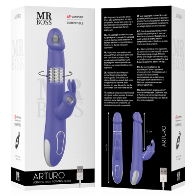 MR BOSS- VIBRADOR E ROTADOR ARTURO COMPATÍVEL COM A TECNOLOGIA WATCHME WIRELESS - D-232440 - Dona Pimenta