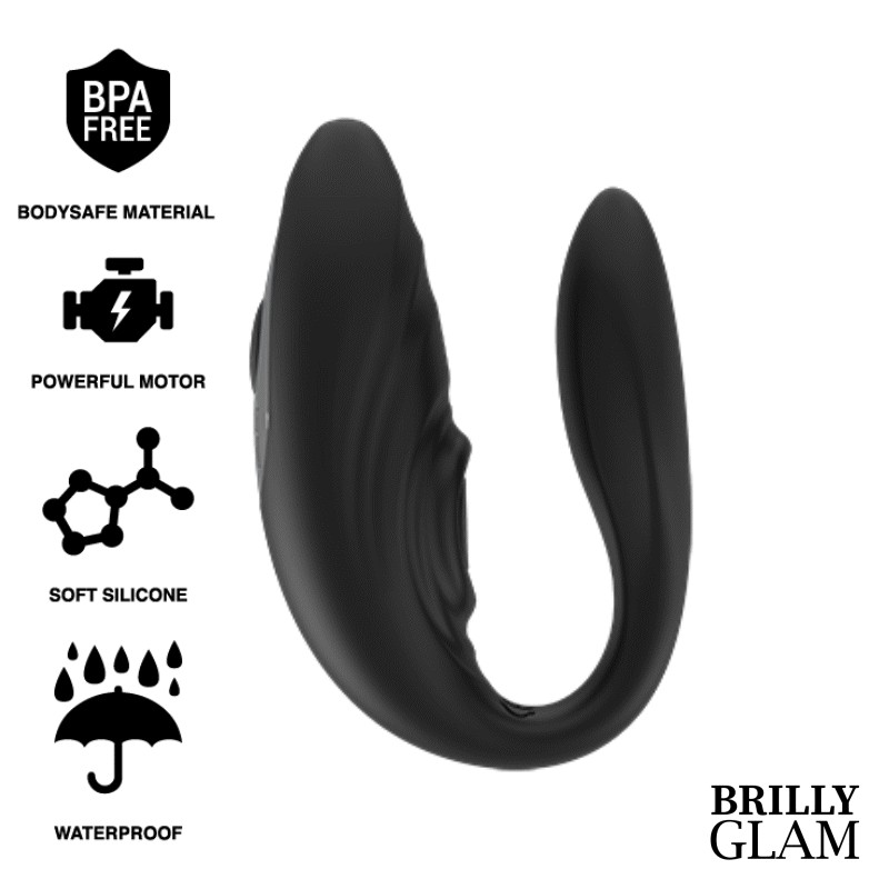 BRILLY GLAM- CONTROLE REMOTO PULSANTE E VIBRATÓRIO DE CASAL - D-232445