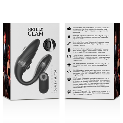 BRILLY GLAM- CONTROLE REMOTO PULSANTE E VIBRATÓRIO DE CASAL - D-232445