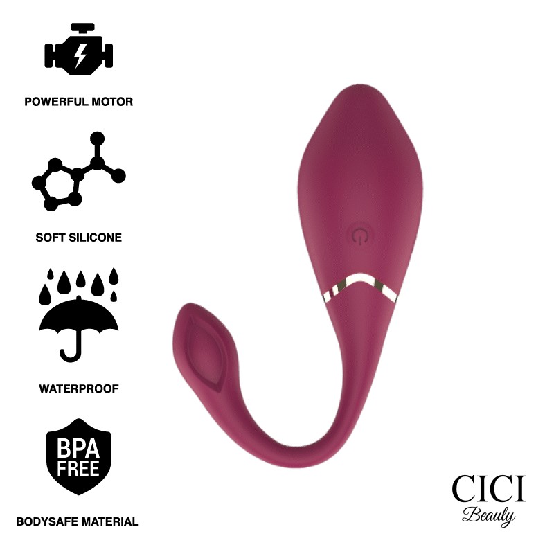 CICI BEAUTY- CONTROLE REMOTO PREMIUM SILICONE EGG VIBRADOR - D-232466 - Dona Pimenta