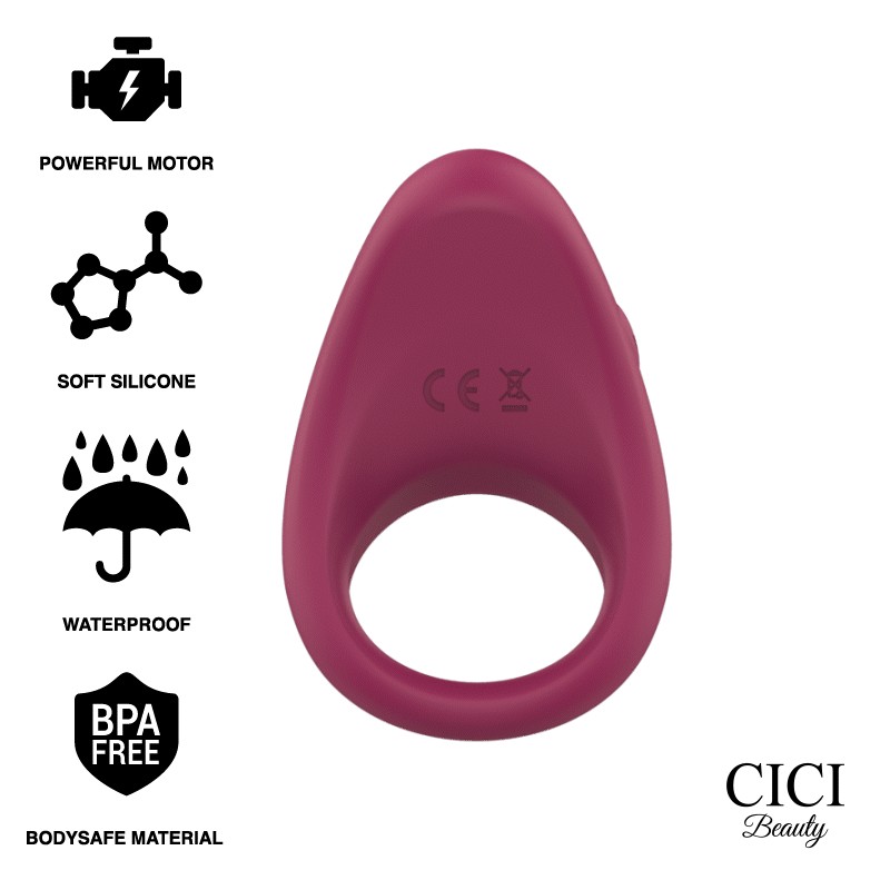 CICI BEAUTY- ANEL VIBRANTE DE SILICONE PREMIUM - D-232467 - Dona Pimenta