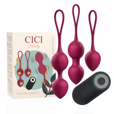 CICI BEAUTY- CONTROLE REMOTO PREMIUM SILICONE 3 VIBRANTES KEGEL BEADS - D-232468 - Dona Pimenta