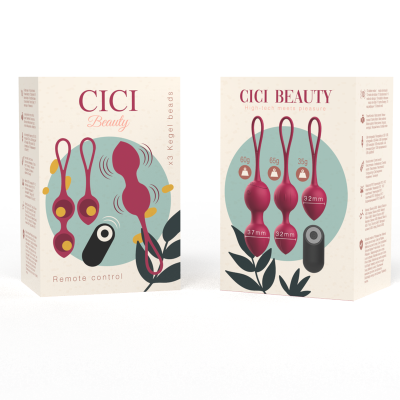 CICI BEAUTY- CONTROLE REMOTO PREMIUM SILICONE 3 VIBRANTES KEGEL BEADS - D-232468 - Dona Pimenta