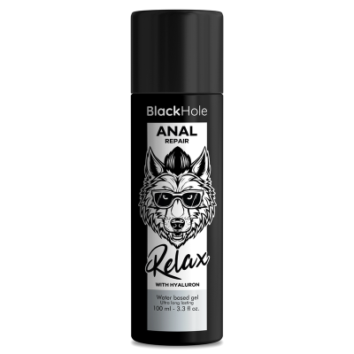 BLACK HOLE - REPARO ANAL RELAX À BASE DE ÁGUA COM HYALURON 100 ML - D-236395 - Dona Pimenta