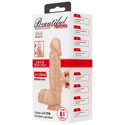 BELO ENCONTRO CATOBLEPAS DILDO REALÍSTICO E FLEXÍVEL 20,6 CM - CARNE - D-233020 - Dona Pimenta