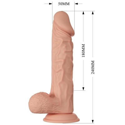 BELO ENCONTRO BURAQUE REALÍSTICO E FLEXÍVEL DILDO 24 CM - CARNE - D-233022 - Dona Pimenta