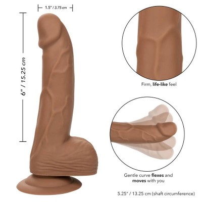 CALIFÓRNIA EXOTICS SILICONE 15,24 CM MARROM - D-233054 - Dona Pimenta