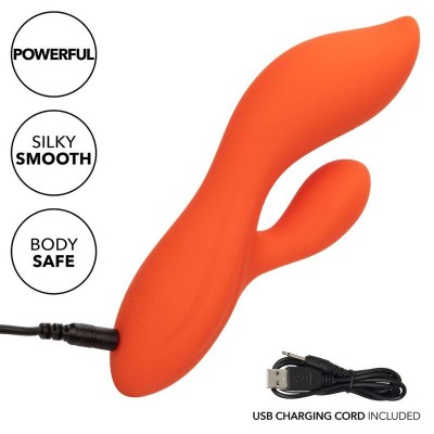 CALIFORNIA EXOTICS STELLA DUAL TEASER LARANJA - D-233084 - Dona Pimenta