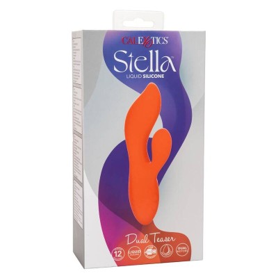 CALIFORNIA EXOTICS STELLA DUAL TEASER LARANJA - D-233084 - Dona Pimenta