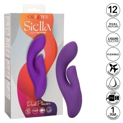 CALIFÓRNIA EXOTICS STELLA DUAL PRAZER VIOLETA - D-233085 - Dona Pimenta