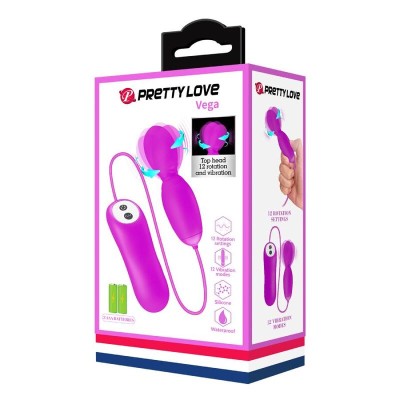 PRETTY LOVE - VEGA ROTATION AND VIBRATION MASSAGER WITH 12 FUNCTIONS FUCHSIA - D-233392 - Dona Pimenta