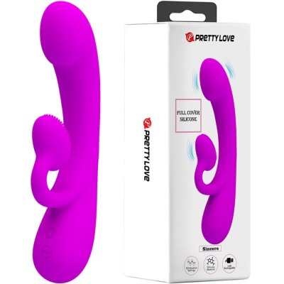 PRETTY LOVE - SINCERE SILICONE VIBRATOR AND STIMULATOR PURPLE - D-233400 - Dona Pimenta