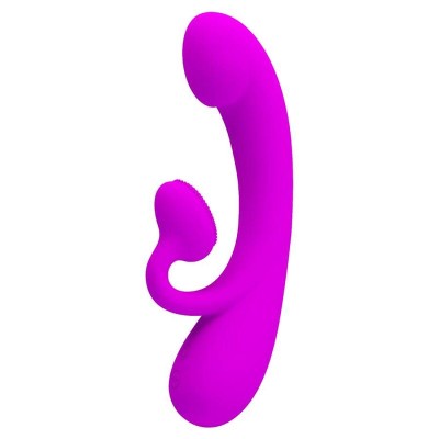 PRETTY LOVE - SINCERE SILICONE VIBRATOR AND STIMULATOR PURPLE - D-233400 - Dona Pimenta