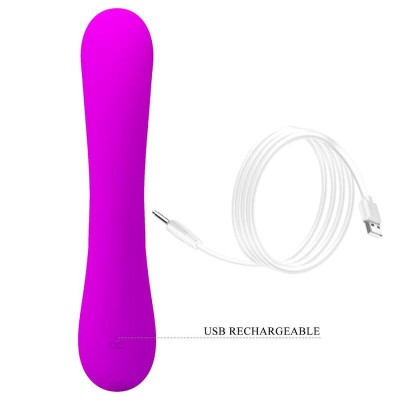 PRETTY LOVE - SINCERE SILICONE VIBRATOR AND STIMULATOR PURPLE - D-233400 - Dona Pimenta