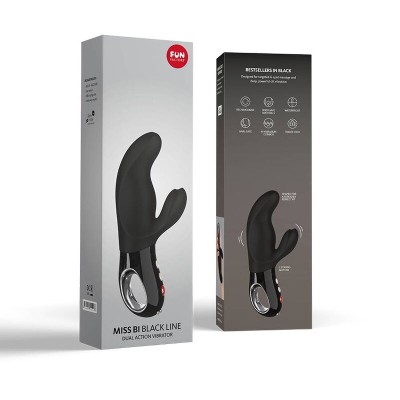 FUN FACTORY - MISS BI RABBIT VIBRATOR BLACK LINE - D-233449 - Dona Pimenta