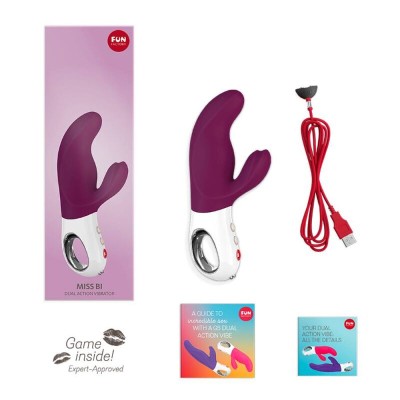 FUN FACTORY - MISS BI DUAL VIBRATOR GRAPE WHITE - D-233464 - Dona Pimenta