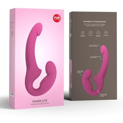 FUN FACTORY - SHARE LITE DOUBLE DILDO BLACKBERRY - D-233493 - Dona Pimenta