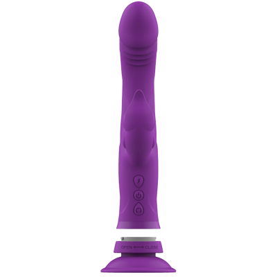 INTENSE - CASANOVA VIBRADOR RABBIT SILICONE TRIPLO MOTOR ROXO