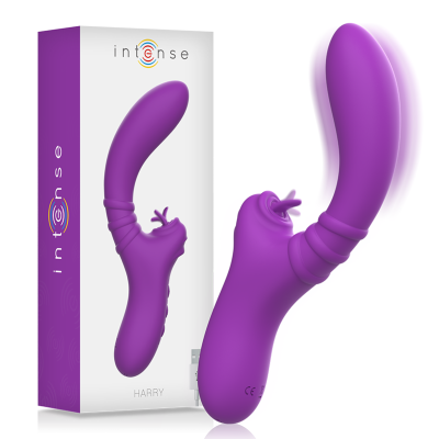 INTENSO - HARRY VIBRADOR FLEXÍVEL COM LÍNGUA ROXA - D-234767 - Dona Pimenta