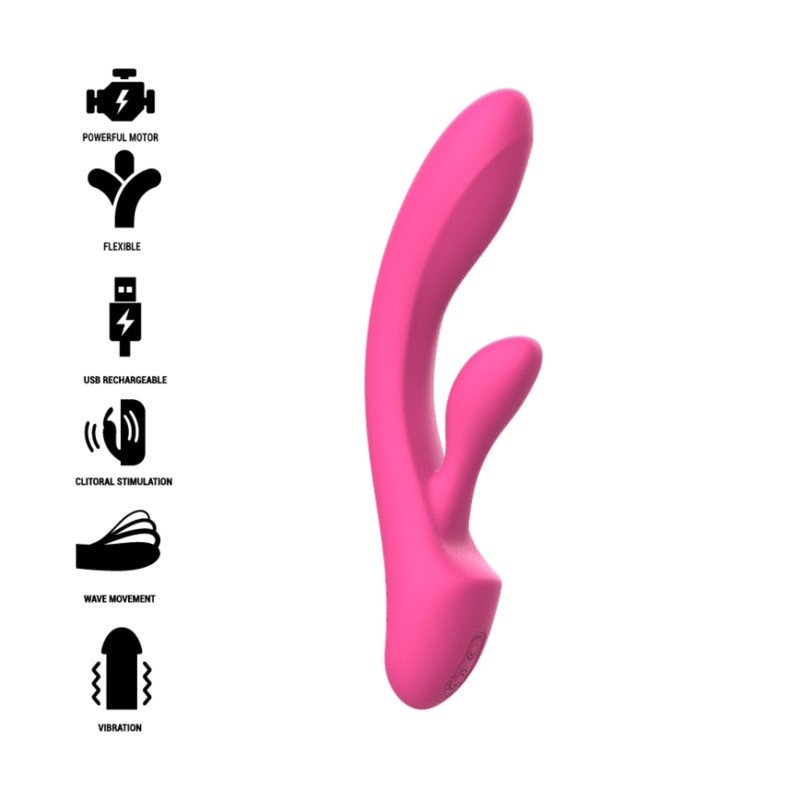 INTENSE - LUIGI VIBRATOR COELHO SILICONE ROSA - D-234768 - Dona Pimenta