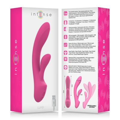 INTENSE - LUIGI VIBRATOR COELHO SILICONE ROSA - D-234768 - Dona Pimenta