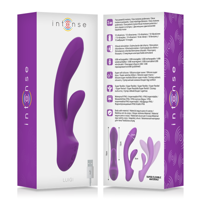 INTENSO - LUIGI VIBRATOR COELHO SILICONE ROXO - D-234769 - Dona Pimenta