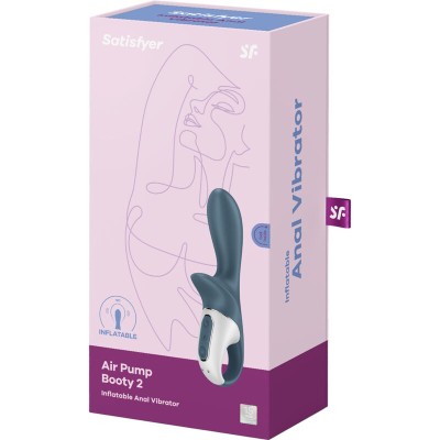 SATISFYER - AIR PUMP BOOTY 2 CINZA ESCURO - D-234889 - Dona Pimenta