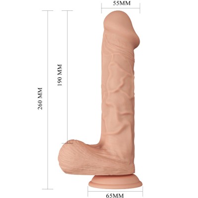 BELO ENCONTRO BERGRISI DILDO REALÍSTICO E FLEXÍVEL 26 CM - CARNE - D-234966 - Dona Pimenta