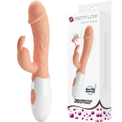 PRETTY LOVE - VIBRADOR COELHO DA PÁSCOA COM ESTIMULADOR - D-234968 - Dona Pimenta