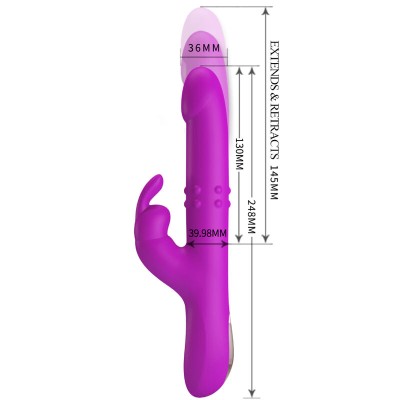 PRETTY LOVE - REESE ROTATING VIBRATOR ROXO - D-234972 - Dona Pimenta