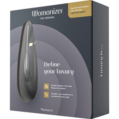 WOMANIZER - PREMIUM 2 ESTIMULADOR CLITORIAL PRETO - D-235671 - Dona Pimenta