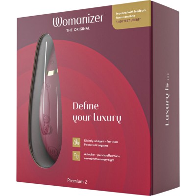 WOMANIZER - PREMIUM 2 ESTIMULADOR CLITORIAL BORDEAUX - D-235672 - Dona Pimenta