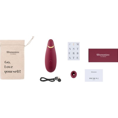 WOMANIZER - PREMIUM 2 ESTIMULADOR CLITORIAL BORDEAUX - D-235672 - Dona Pimenta