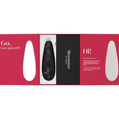 WOMANIZER - MARILYN MONROE CLASSIC 2 CLITORAL STIMULATOR BLACK MARBLE - D-235676 - Dona Pimenta