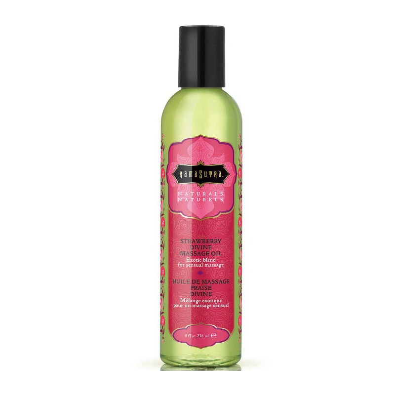 ÓLEO DE MASSAGEM NATURAL KAMASUTRA MORANGO - D-210636 - Dona Pimenta