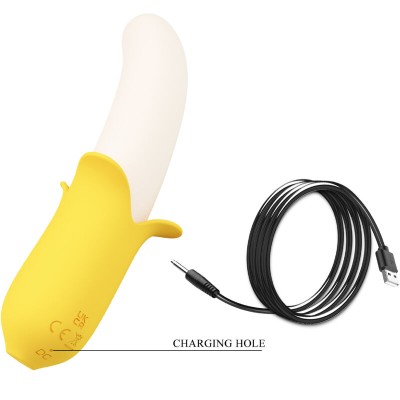 BONITO AMOR - BANANA GEEK SUPER POWER 7 CONFIGURAÇÕES DE VIBRAÇÃO PARA CIMA E PARA BAIXO SILICONE PRETO - D-235752 - Dona Piment