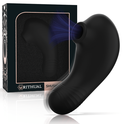 RITHUAL - ESTIMULADOR SHUSHU PRO CLITORAL 2 MOTORES POTENTES AQUA PRETO - D-235858 - Dona Pimenta