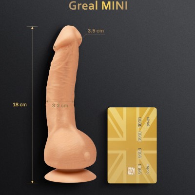 GVIBE - GREAL MINI DILDO VIBRADOR DE SILICONE CARNE - D-236156 - Dona Pimenta