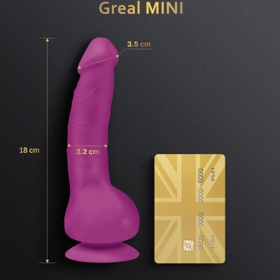 GVIBE - GREAL MINI DILDO VIBRADOR DE SILICONE FÚCSIA - D-236157 - Dona Pimenta