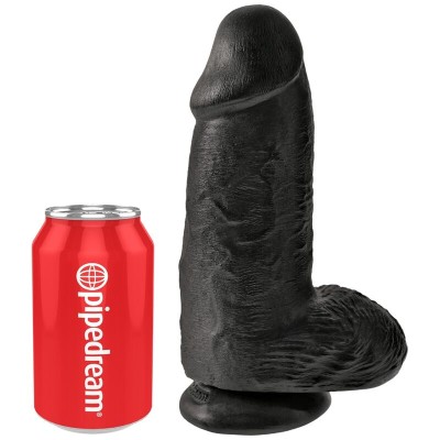 KING COCK - PÊNIS CHUBBY REALISTA 23 CM PRETO - D-236497 - Dona Pimenta