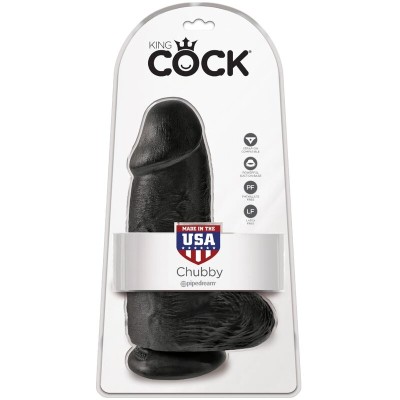 KING COCK - PÊNIS CHUBBY REALISTA 23 CM PRETO - D-236497 - Dona Pimenta