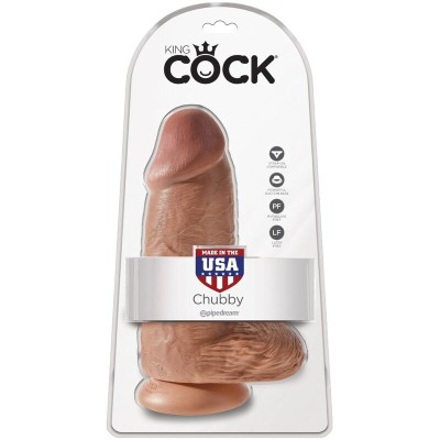 KING COCK - PÊNIS CHUBBY REALISTA 23 CM CARAMELO - D-236498 - Dona Pimenta